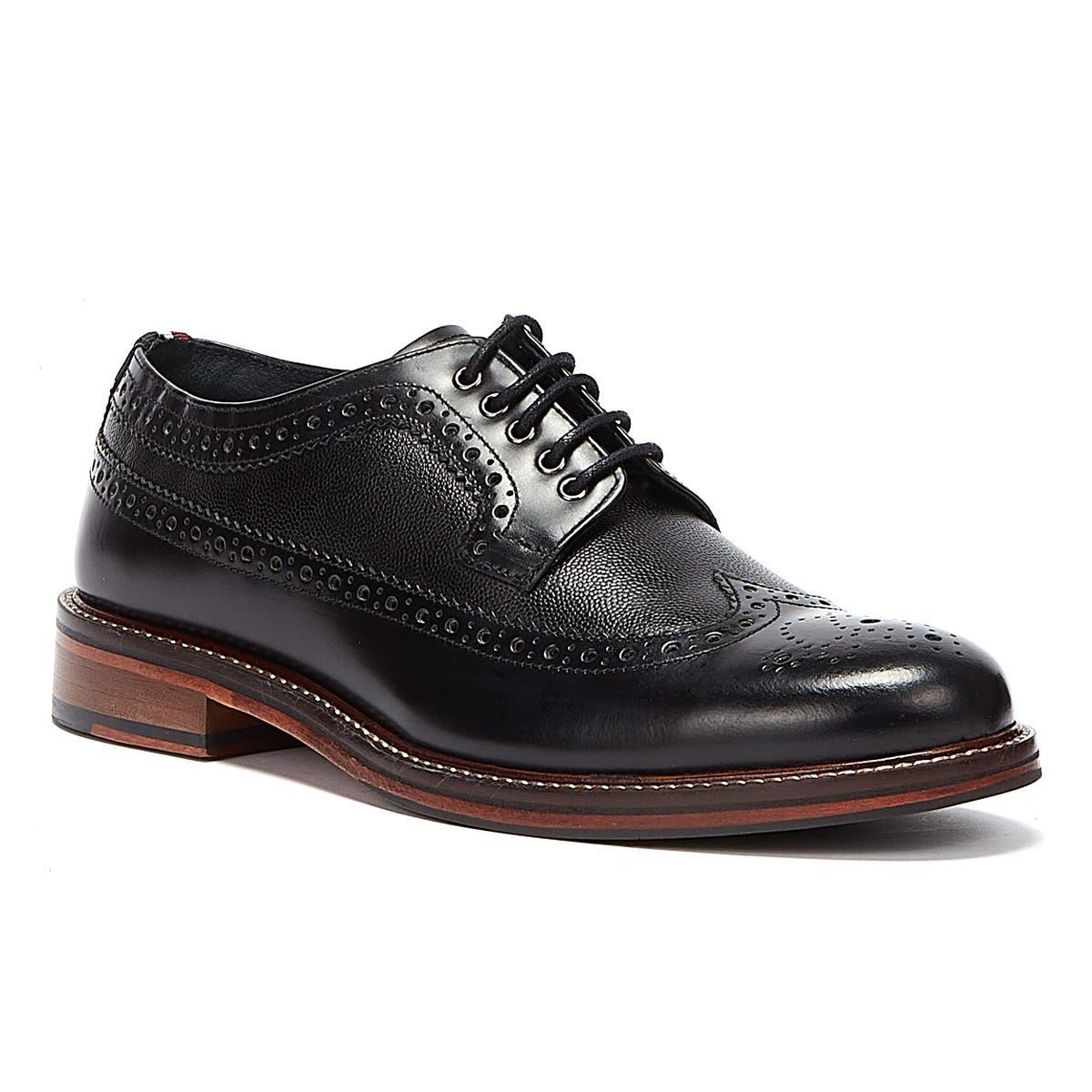 Ben Sherman Archie Brogue Leather Men's Black Lace-Up Shoes
