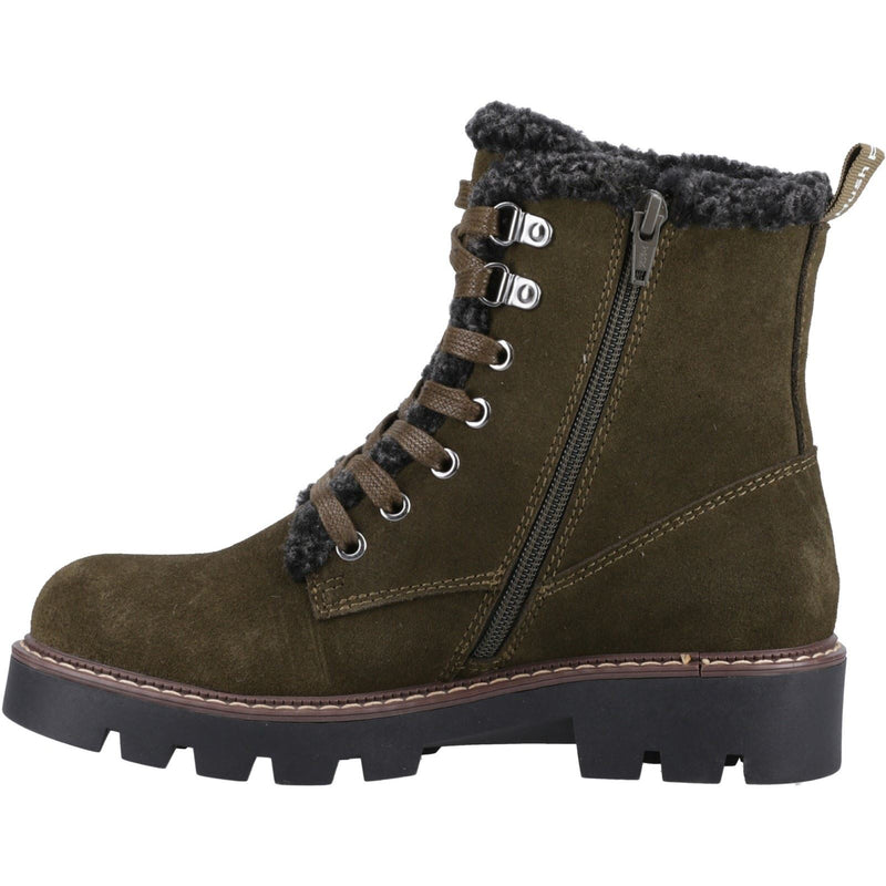 Hush Puppies Aurelia Suede Women's Khaki Boots