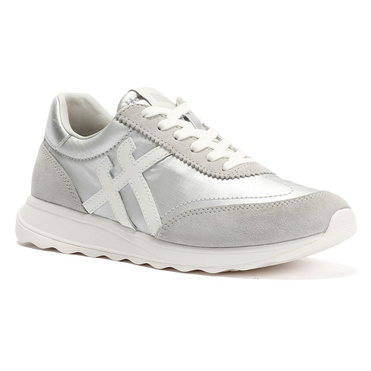 FitFlop Retro-Q FF Nylon Women's Silver/Urban White Trainers