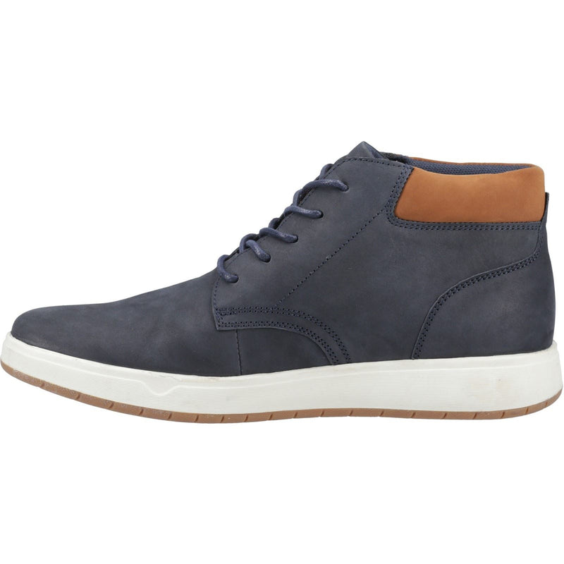 Hush Puppies Bronko Chukka Leather Men's Navy Boots