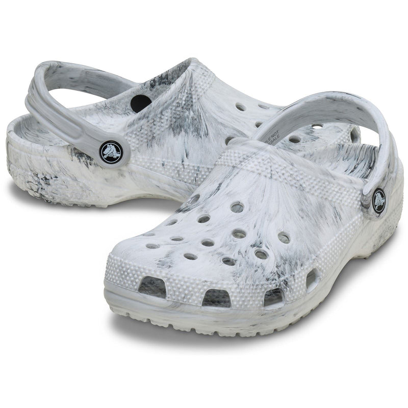 Crocs Classic Marbled Clog Synthetic Black/White Clogs
