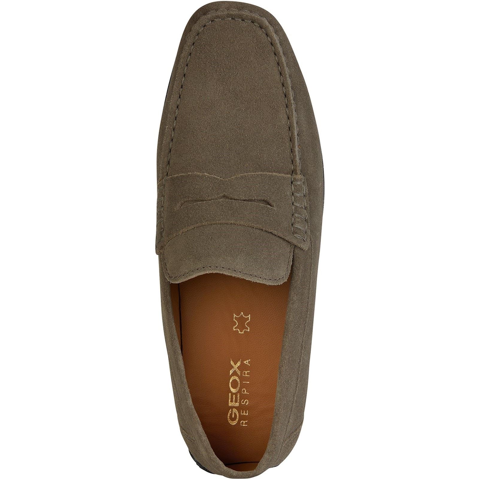 Geox U KOSMOPOLIS + GRIP Leather Men's Taupe Loafers