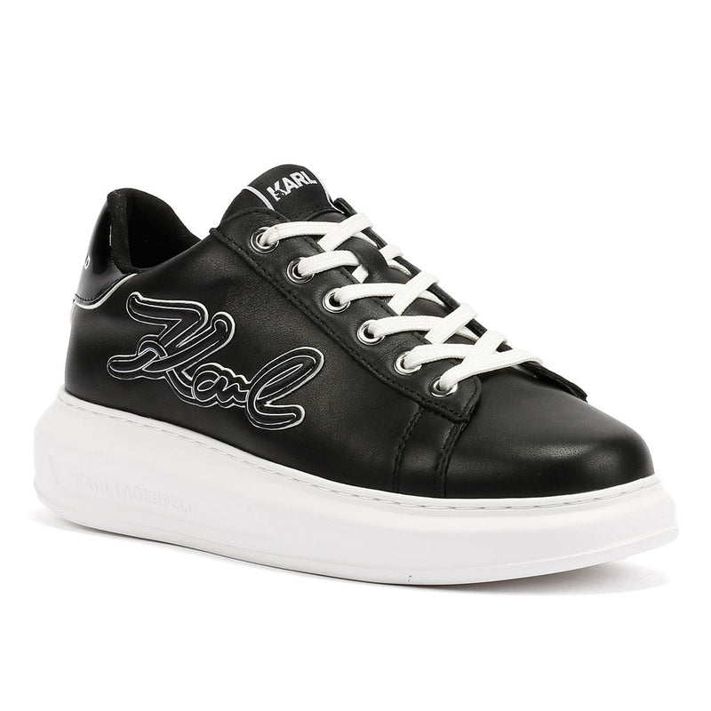Karl Lagerfeld Kapri Signia Emboss Lo Lace Leather Women's Black Trainers