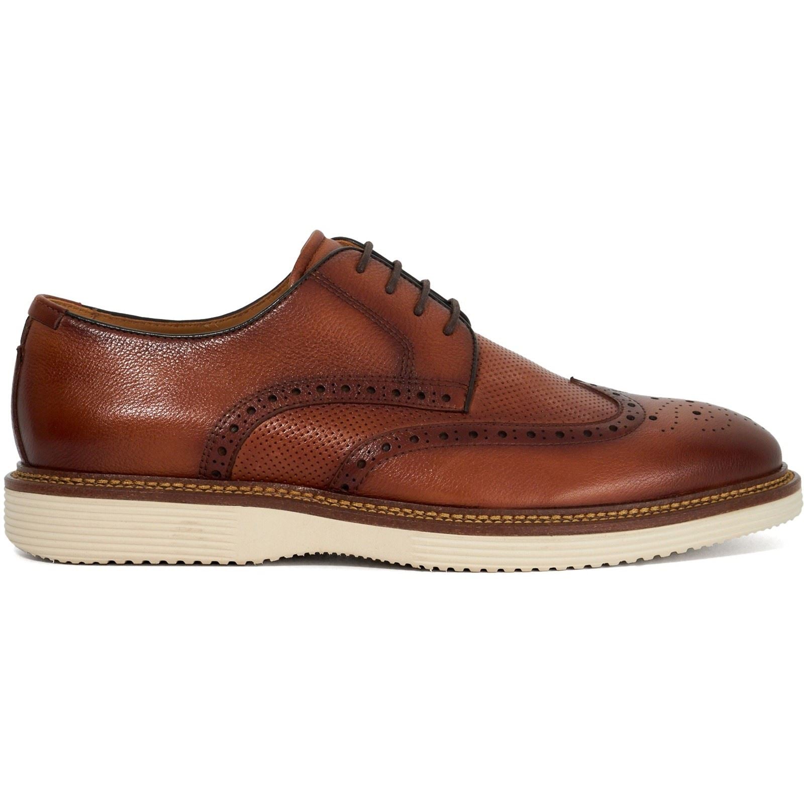 Dune Benidictus Nubuck Men's Brown Brogues Shoes