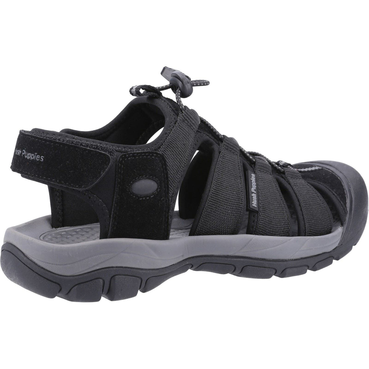 Hush Puppies Peru Synthetic/Webbing Men's Black Sandals