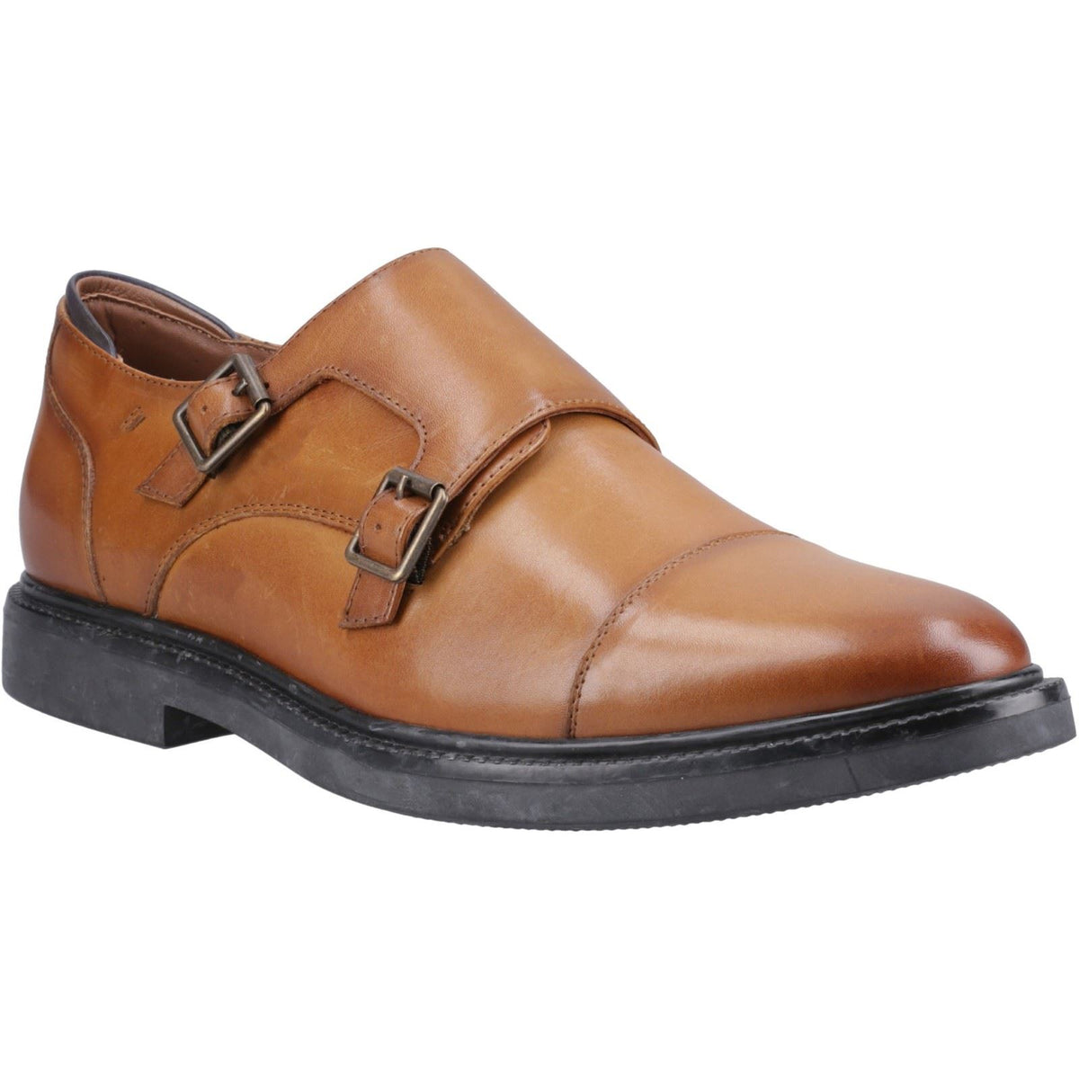 Hush Puppies Kane Leather Men's Tan Double Monk Shoes