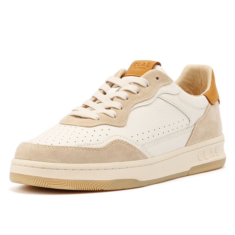 Clae Haywood Men's Fog Leather Safari Trainers