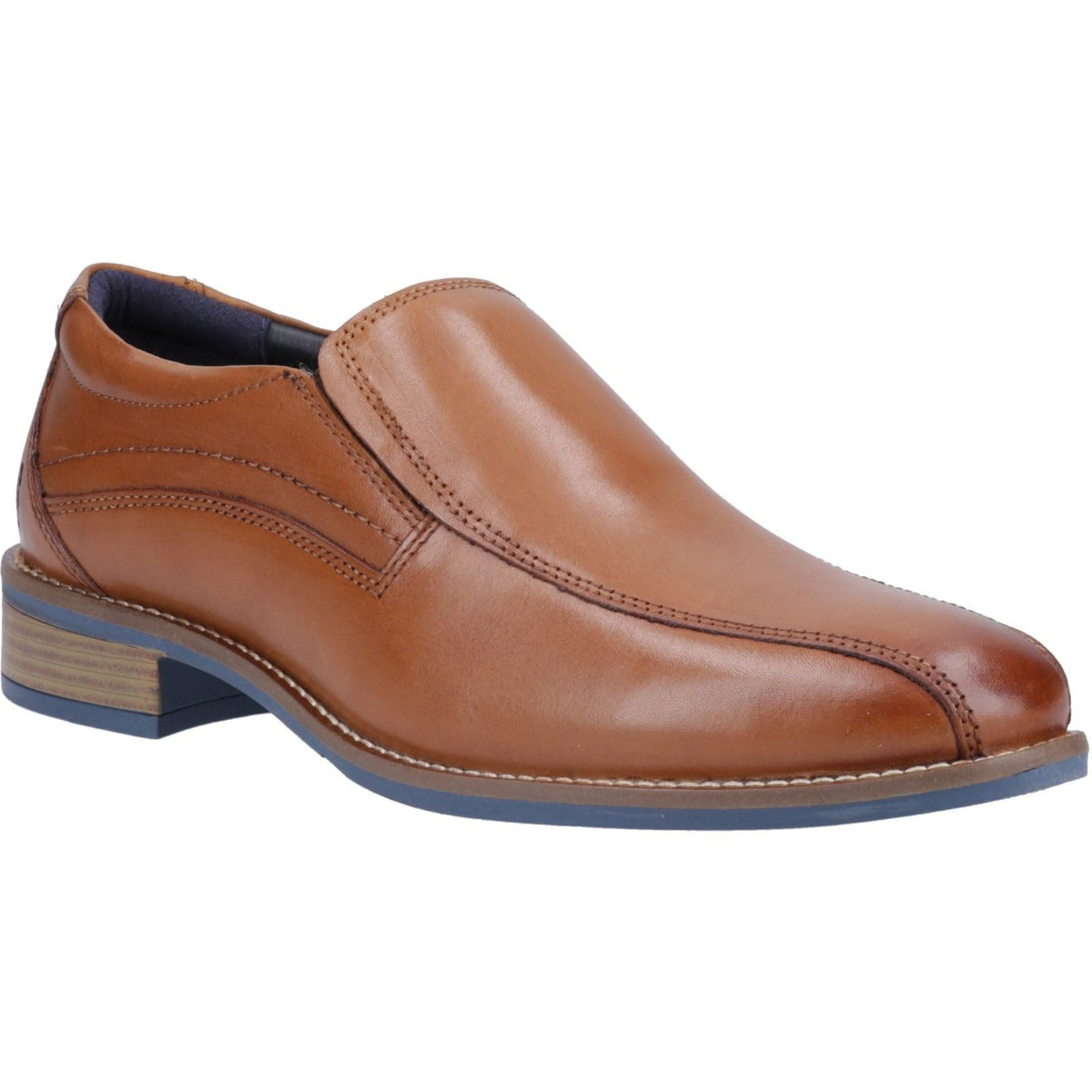 Hush Puppies Donovan Leather Men's Tan Slip-On Shoes