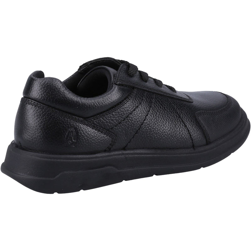 Hush Puppies Robert Leather Youth Boy's Black Lace-Up Shoes