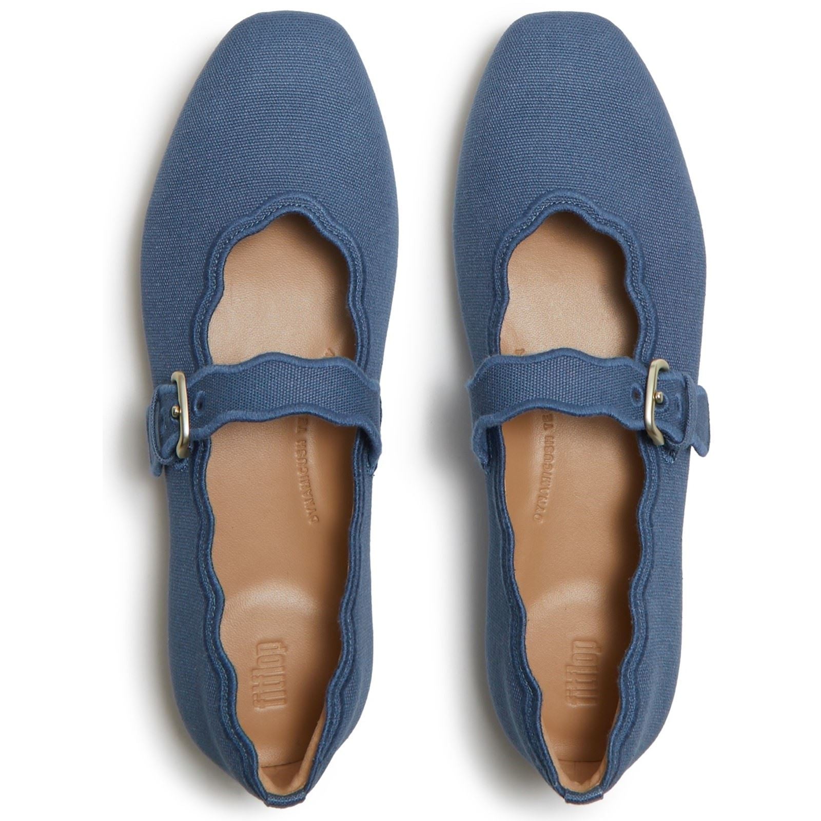 Fitflop Delicato Wave-Edge Polyester Women's Cosmic Blue Shoes