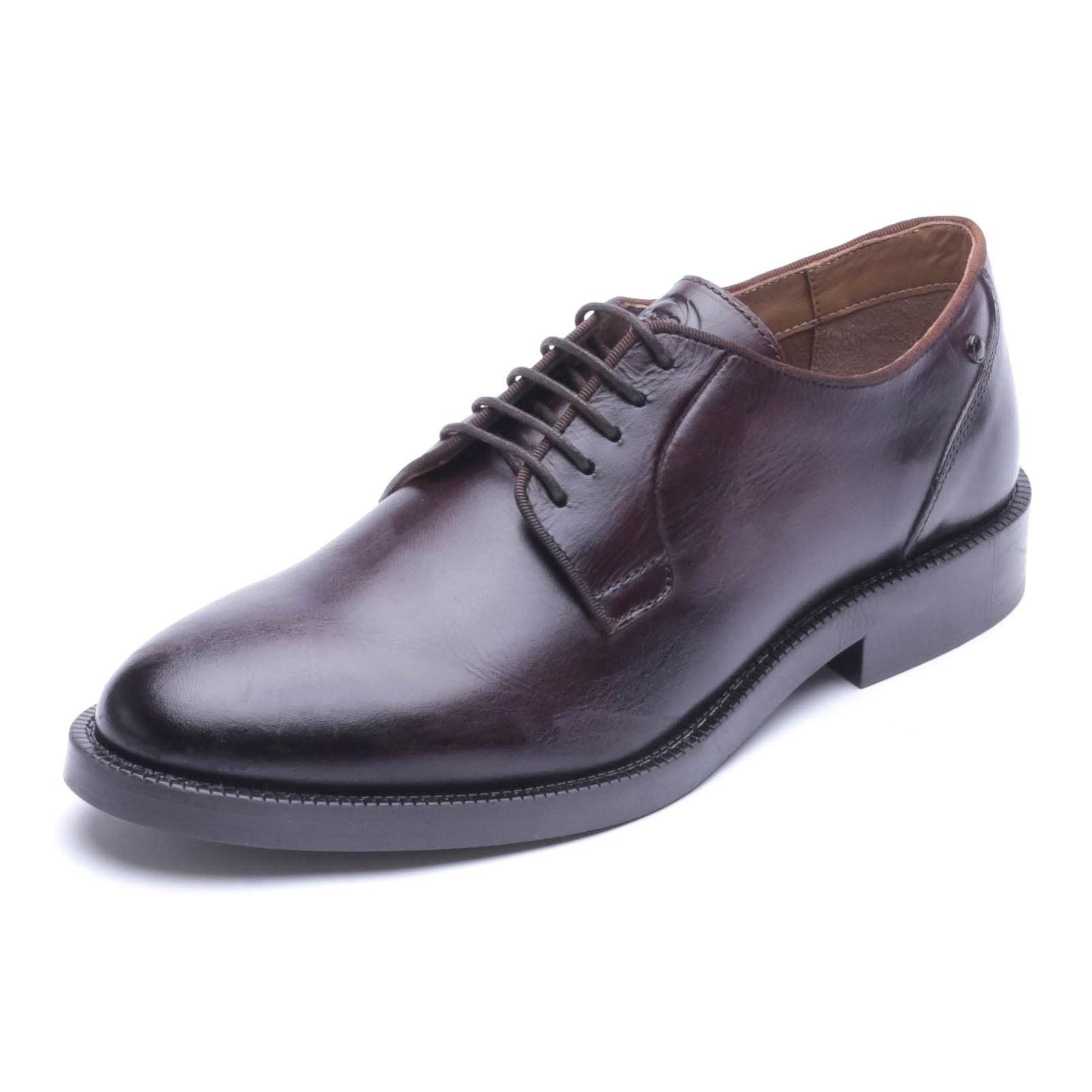 Base London Luca Leather Men's WASHED BROWN Derby Shoes