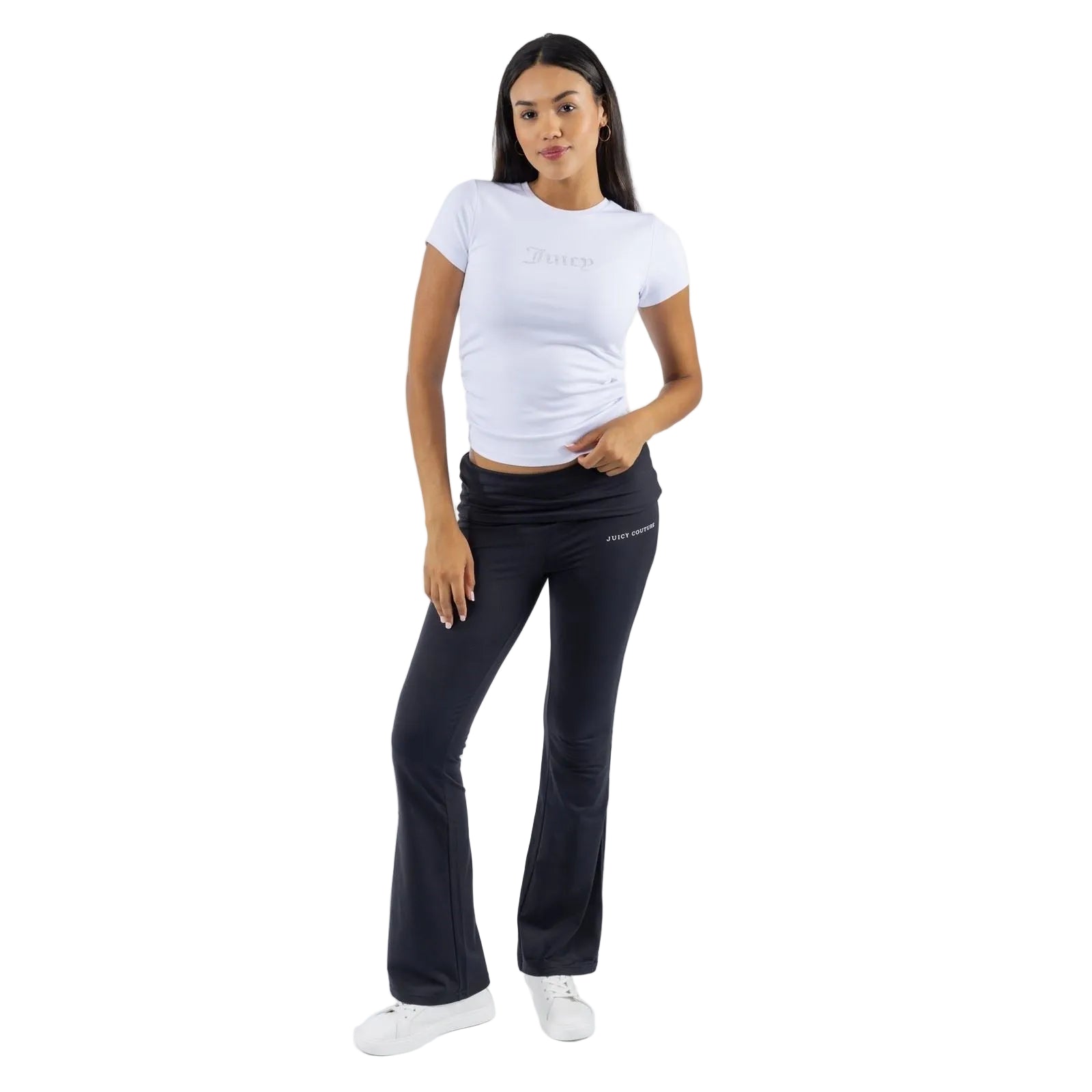 Juicy Couture Dot Ruched Modal Women's White T-Shirt