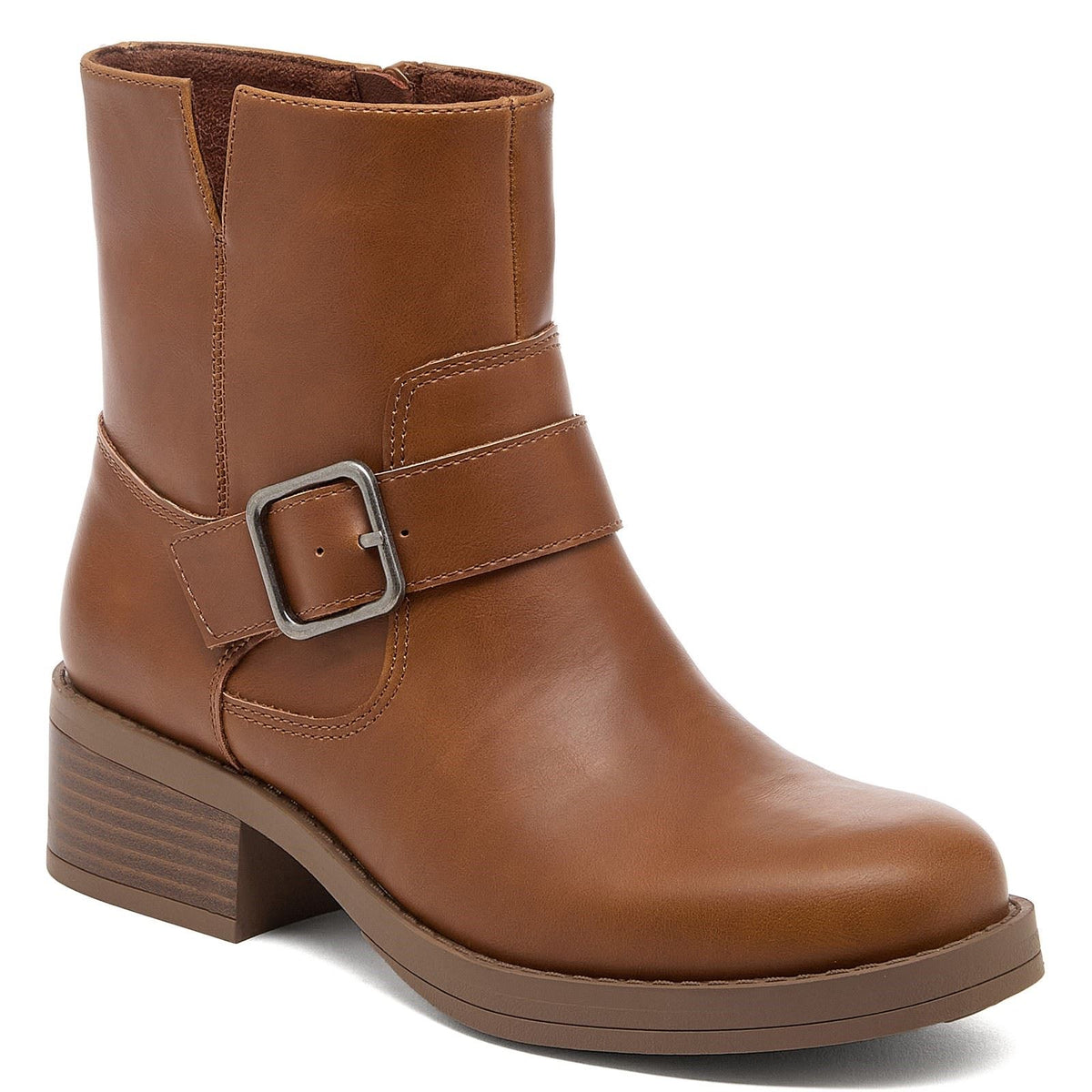Rocket Dog Freddie Titan Polyurethane Women's Cognac Heeled Ankle Boots