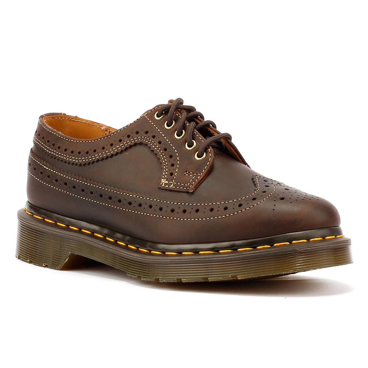 Dr. Martens 3989 Crazy Horse Leather Brown Lace-Up Shoes