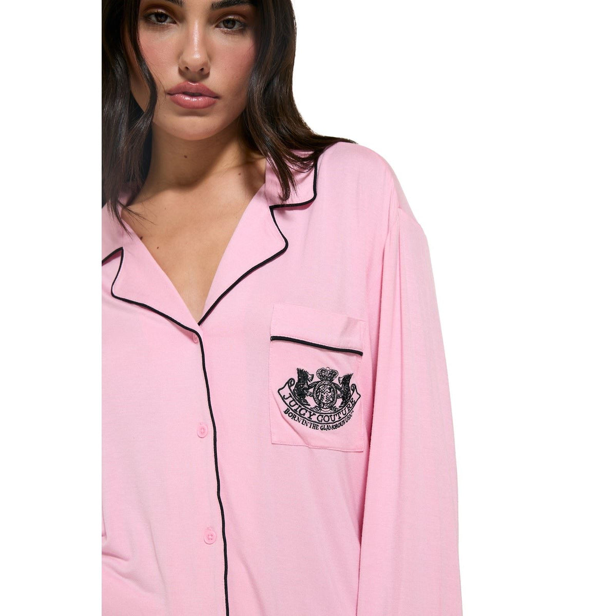Juicy Couture Crest PJ Set Women's Pink Pyjama Sets