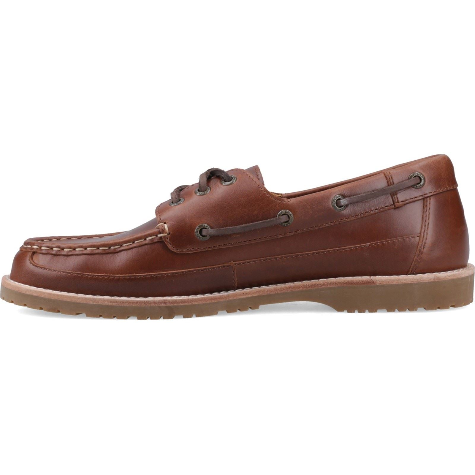 Sperry Mini Lug 3 Eye Leather Men's Brown Boat Shoes