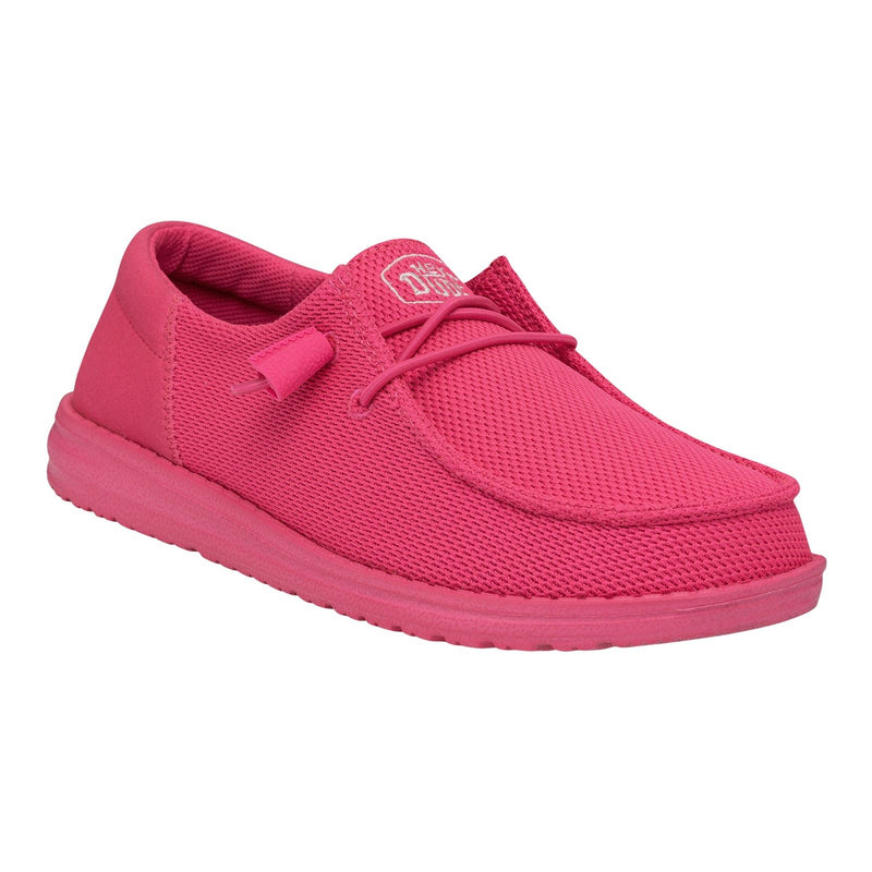 HEYDUDE Wendy Funk Mono Synthetic Women's Electric Pink Moccasins Shoes