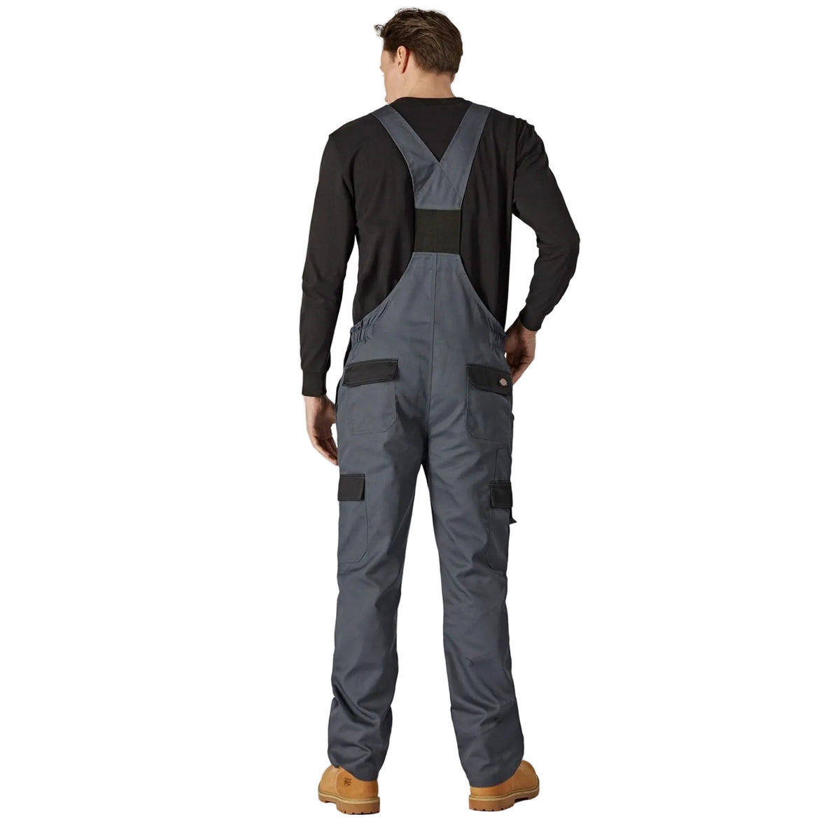 Dickies Everyday Bib and Brace Polyester Men's Grey Work Overall