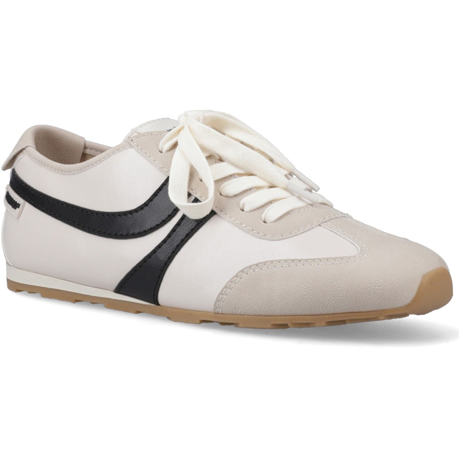 Rocket Dog Destin PU Combo Polyurethane Women's Off White/Black Trainers