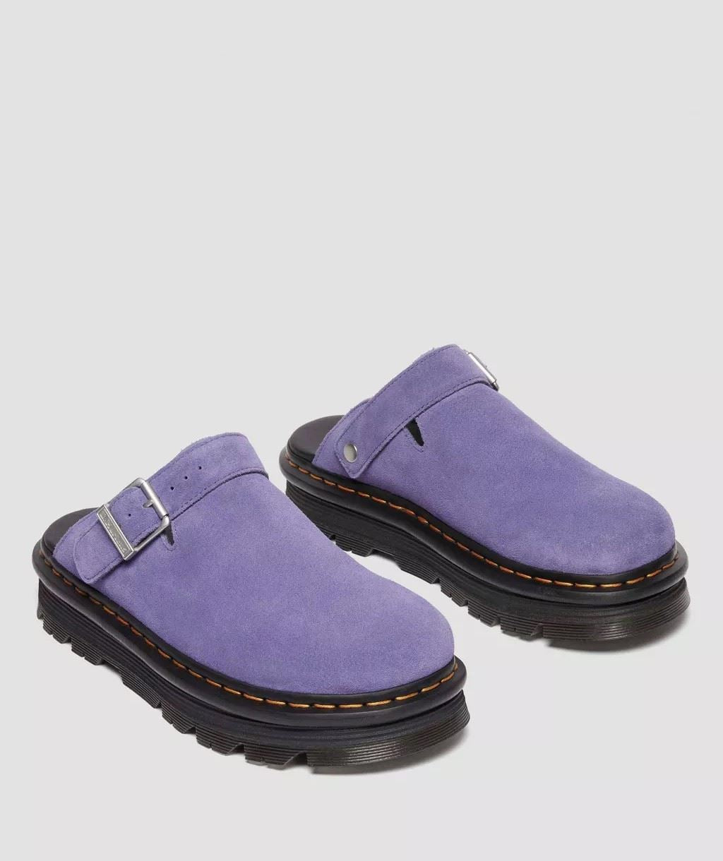 Dr. Martens Zebzag EH Suede Twilight Purple Mules