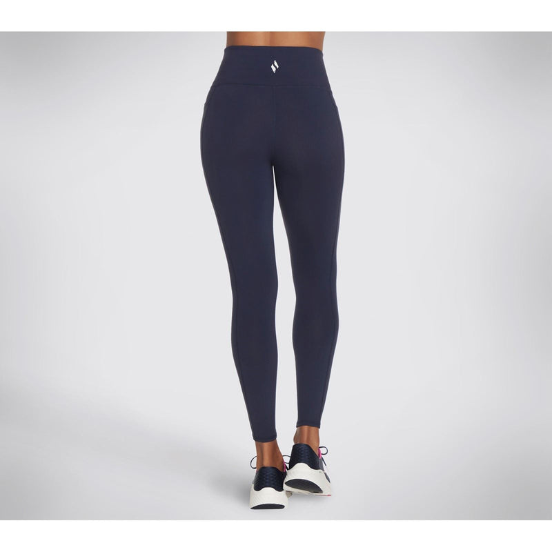Skechers Performance GOWALK Wear High Waisted Nylon Women's Blue Sports Leggings