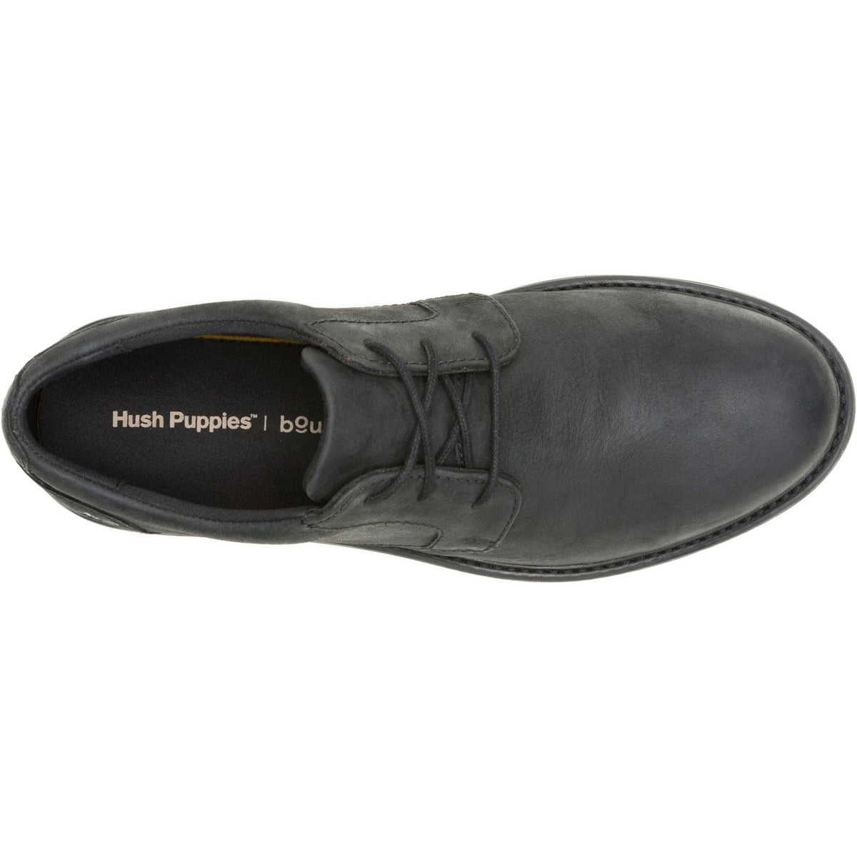 Hush Puppies JENSON MUDDY RIVER Leather Men's Black Oxford Shoes