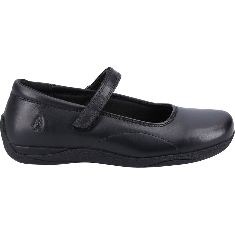 Hush Puppies Aria Leather Junior Black Shoes