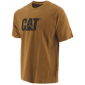 Caterpillar Trademark Logo Cotton Men's Bronze T-Shirt