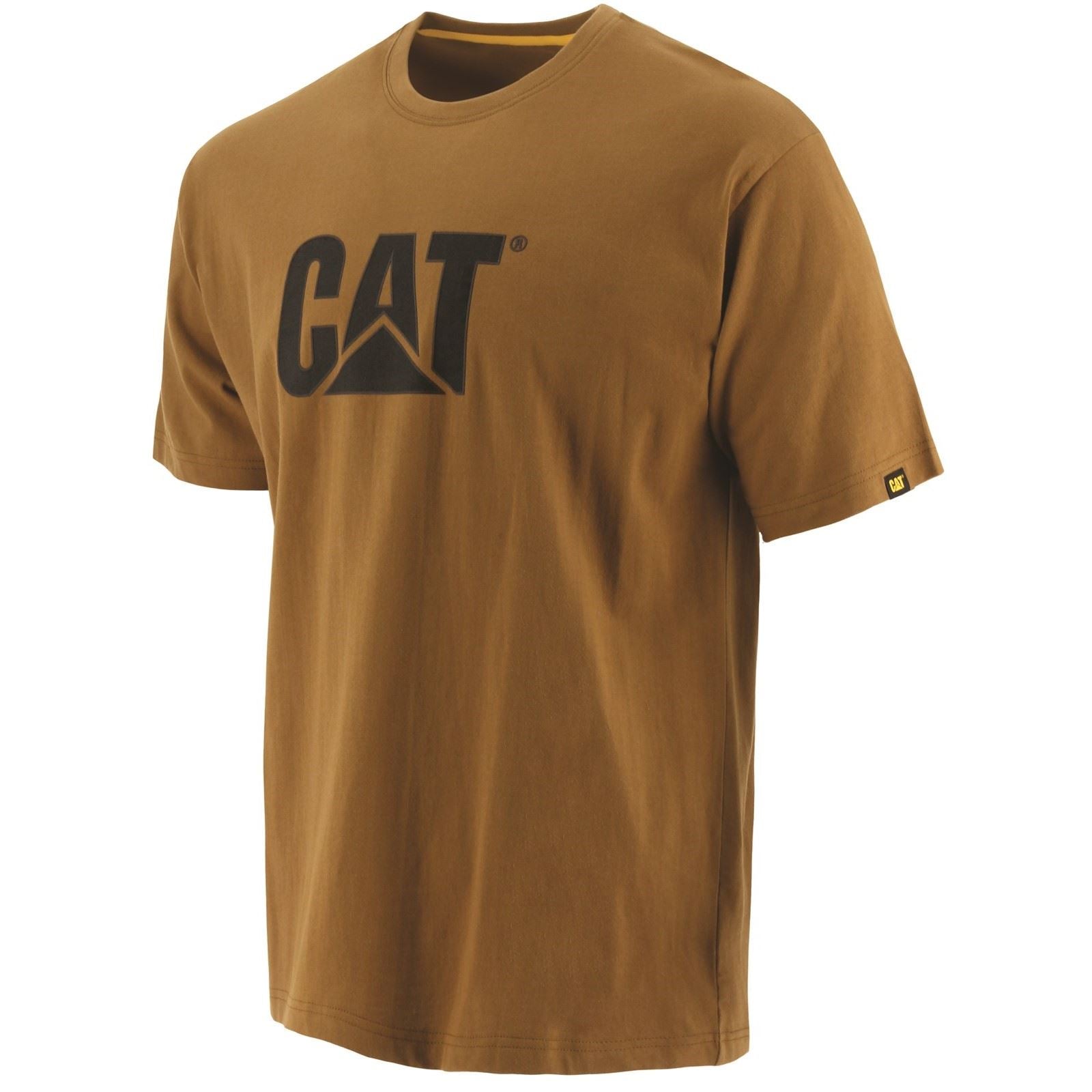 Caterpillar Trademark Logo Cotton Men's Bronze T-Shirt