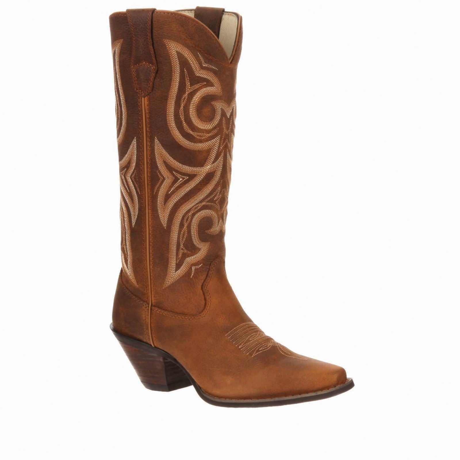 Durango Crush Leather Women's Distressed Cognac Boots