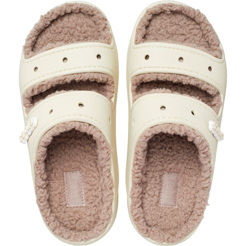 Crocs Classic Cozzzy Synthetic Women's Bone Sandals