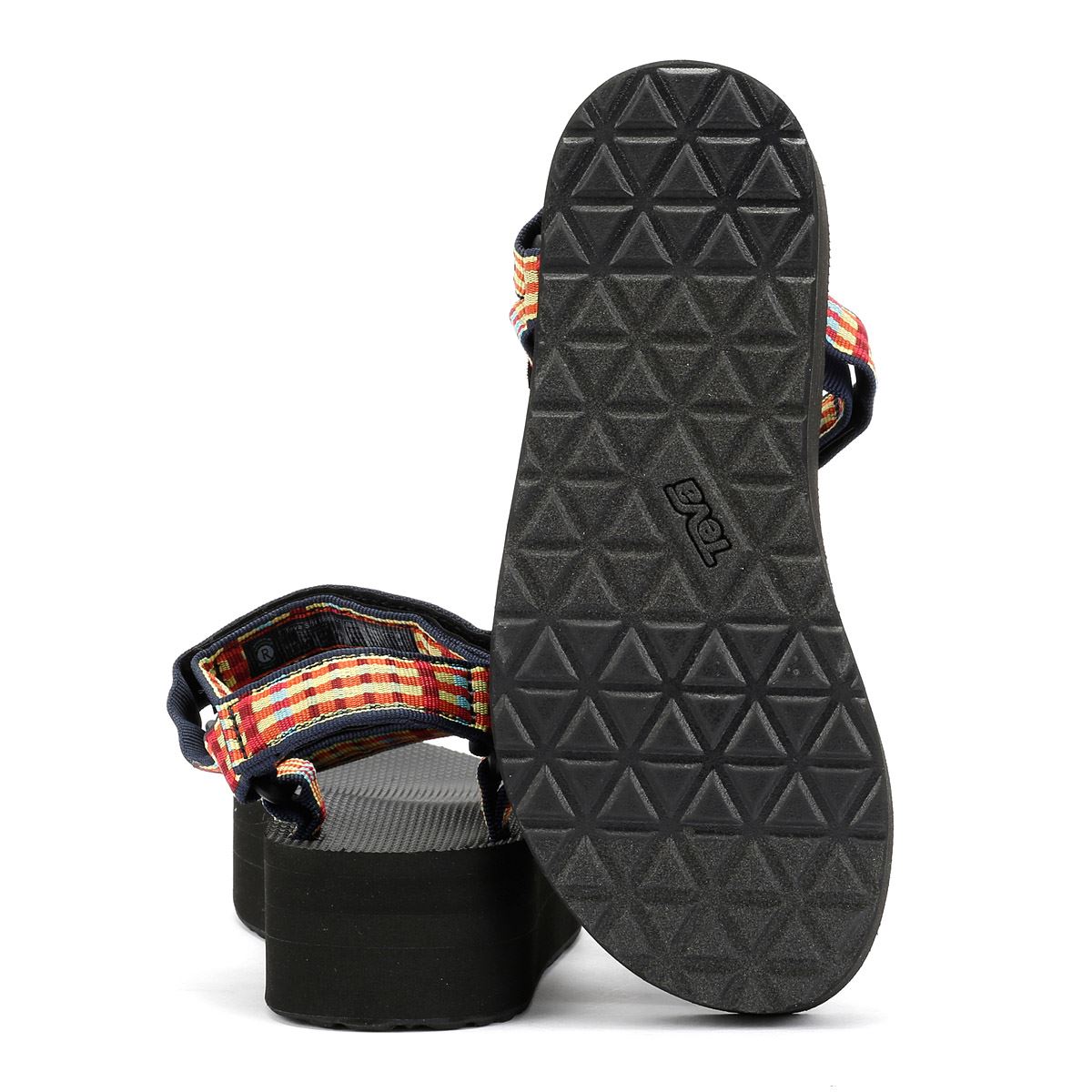 Teva Flatform Universal Women's Check/Lemon Drop Sandals