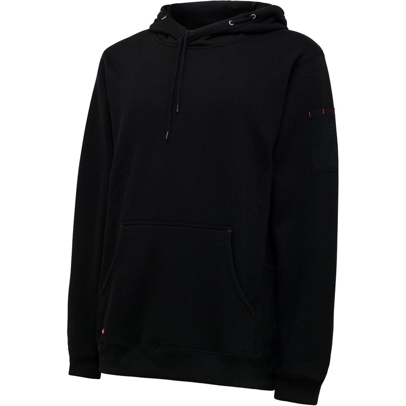 Hard Yakka Brushed Fleece Synthetic Men's Black Hooded Sweatshirt