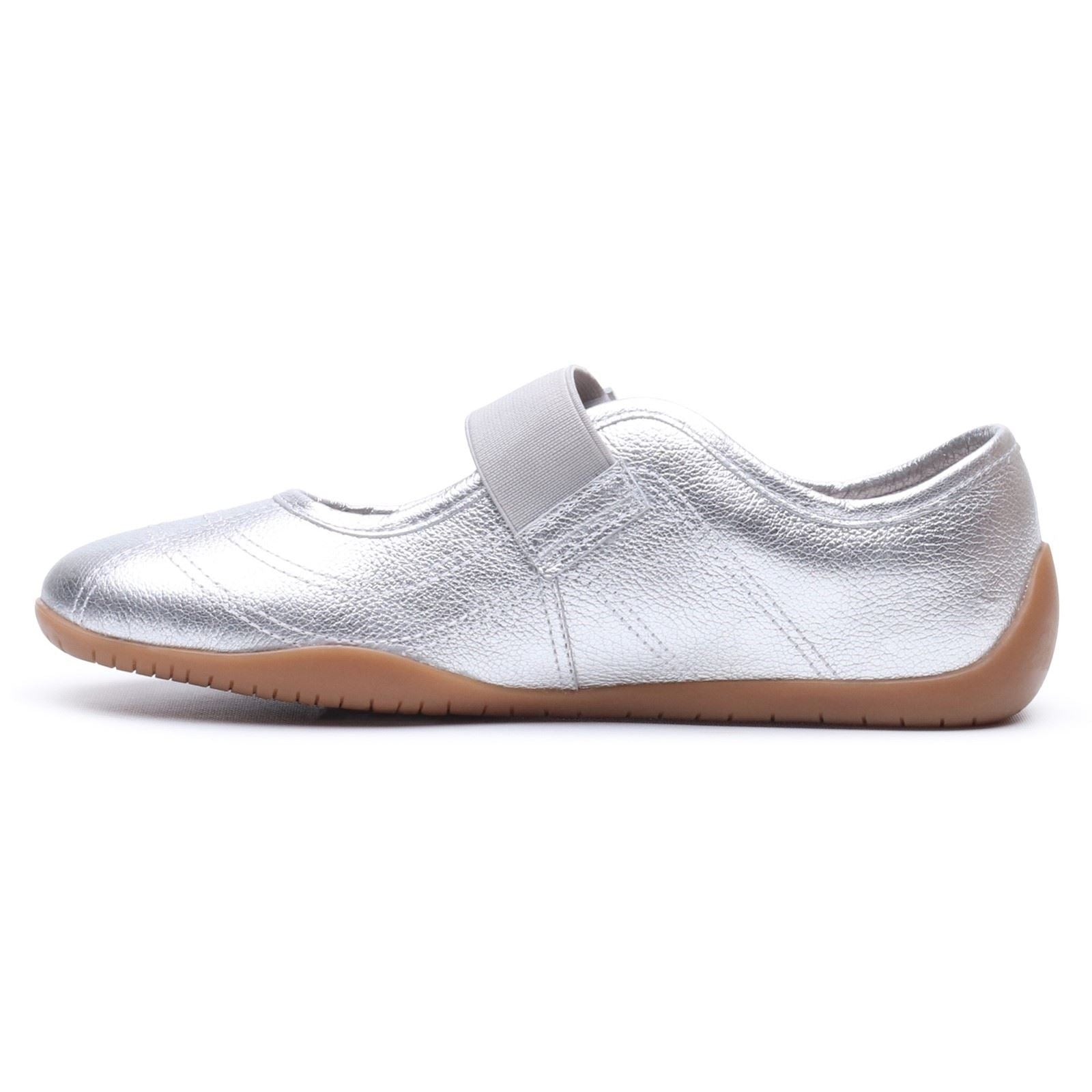 Hush Puppies Juno Sneakerina Leather Women's SILVER Flats
