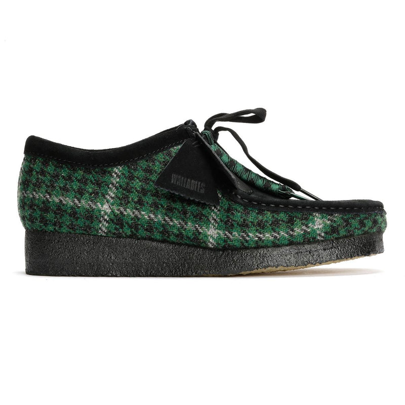 Clarks Originals Wallabee Harris Tweed Men's Green Boots