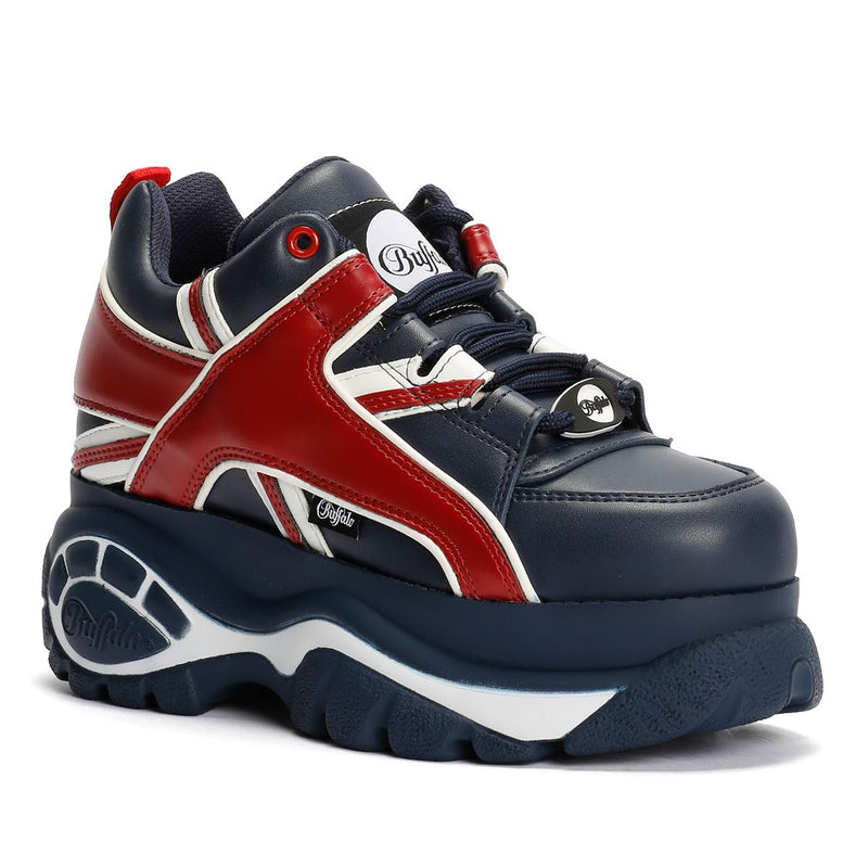 Buffalo 1339-14 Leather Women's Blue/Red Trainers