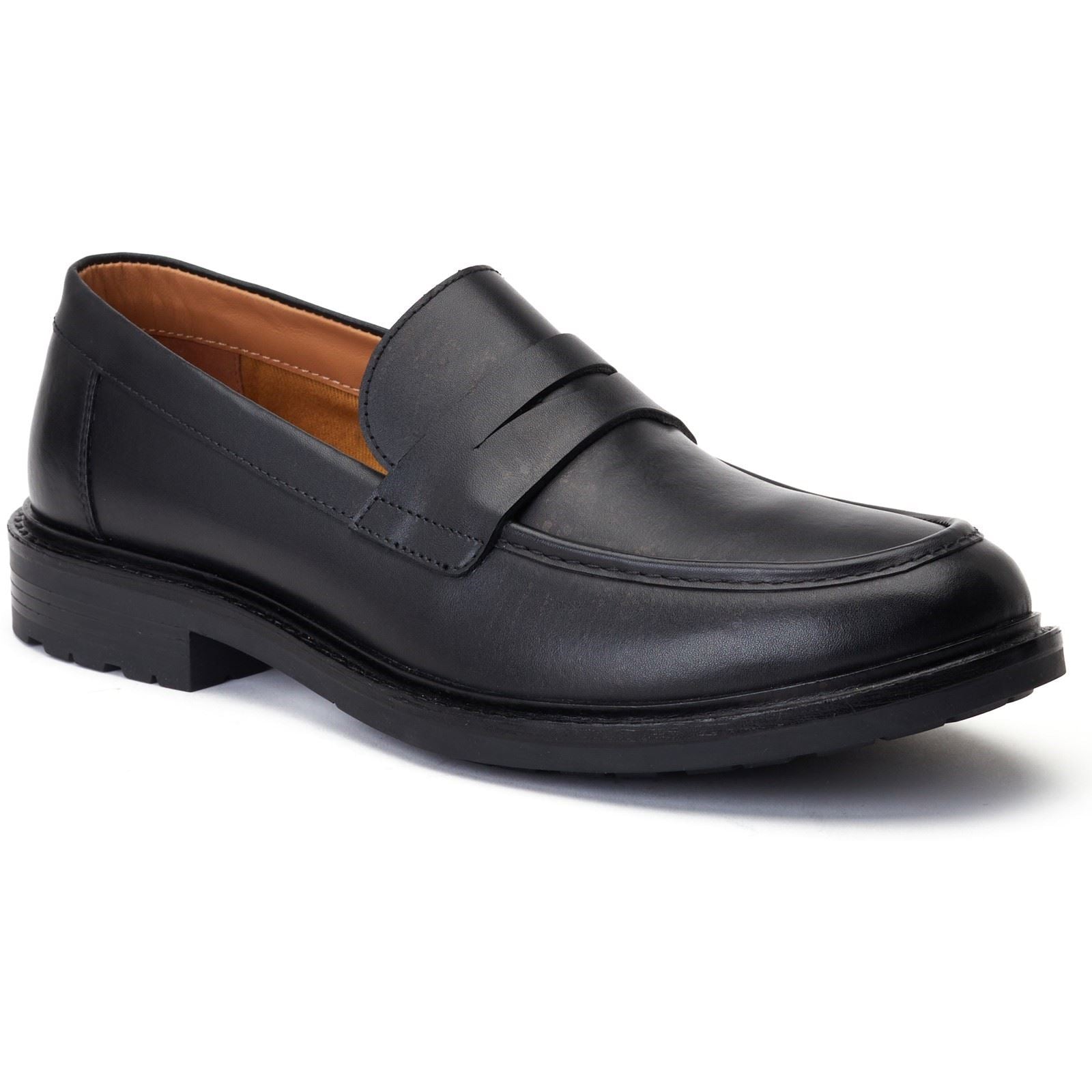 Base London Ivey Leather Men's Black Loafers