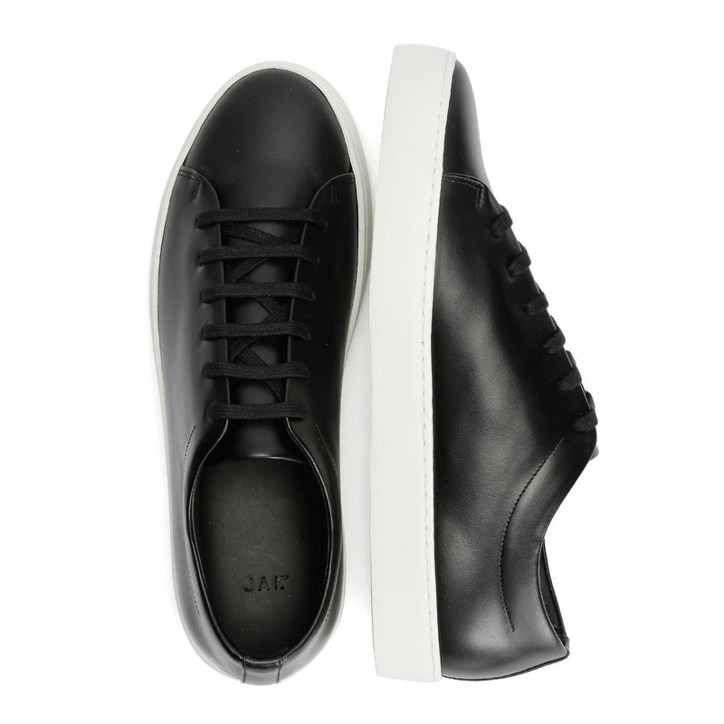 JAK Royal Leather Men's Black Trainers