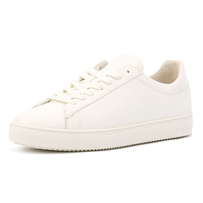 Clae Bradley Essentials Leather Men's Triple White Trainers