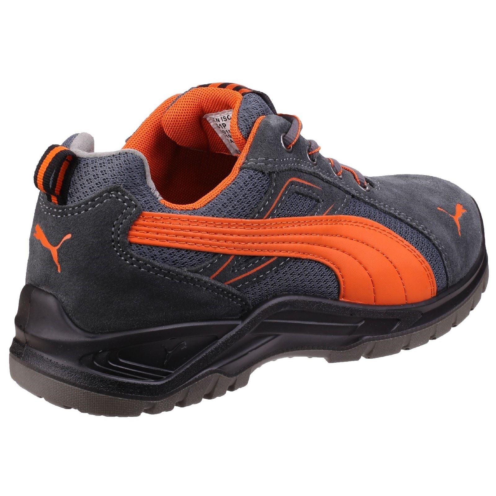 Puma Safety Omni Flash Low Suede Grey/Orange Safety Trainers