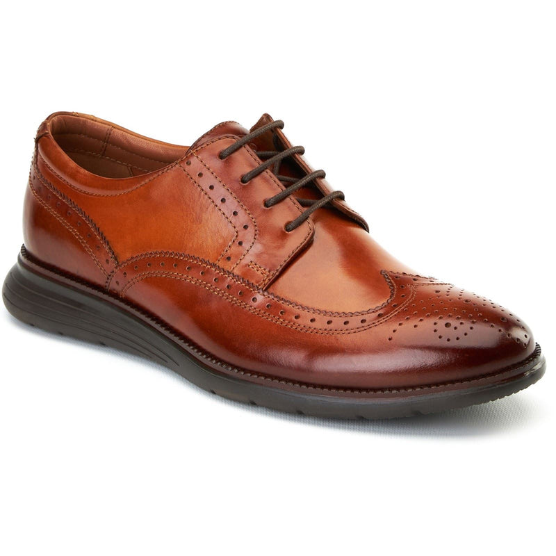Base London Flight 25 Leather Men's Burnt Tan Brogues Shoes