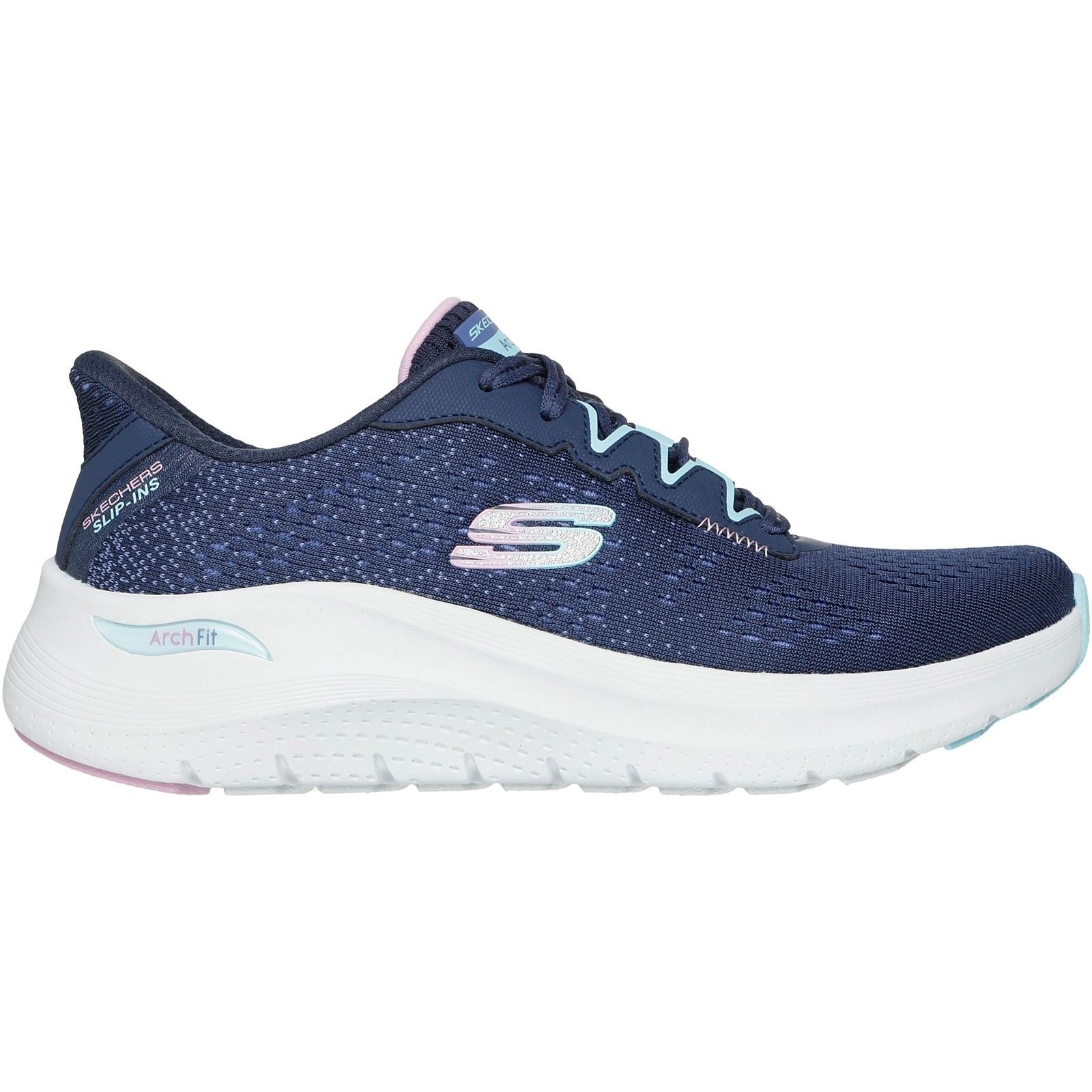 Skechers Arch Fit 2.0 Fresh Pace Textile Women's Navy/Multi Trainers