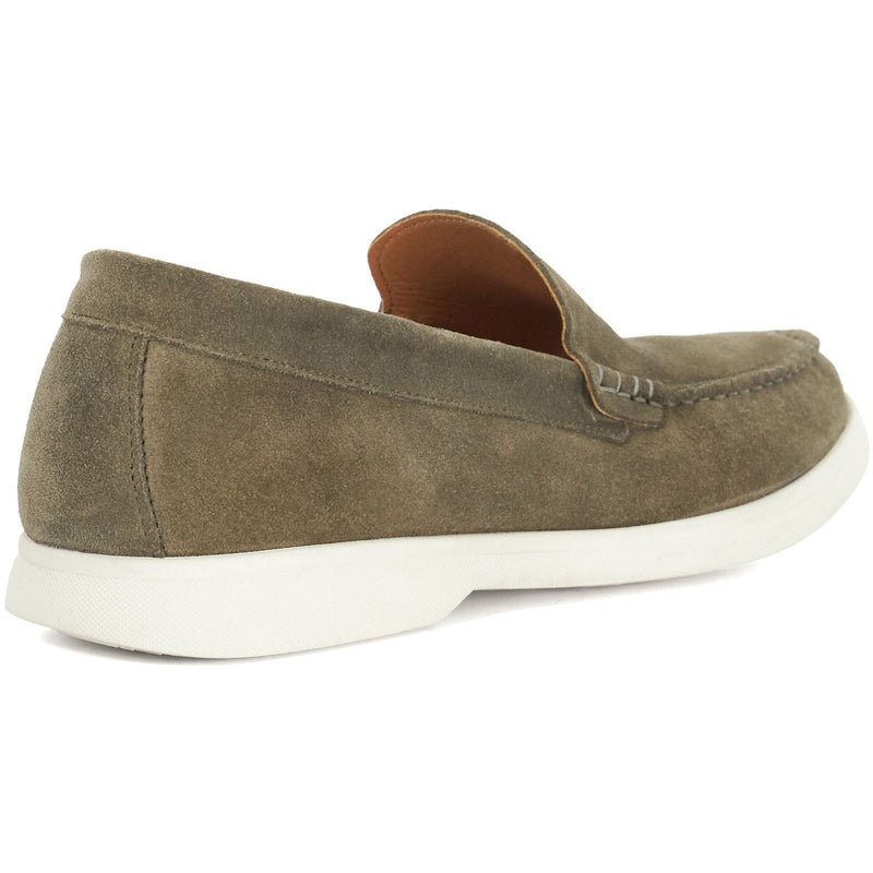 Dune Buftonn Suede Men's Khaki Loafers