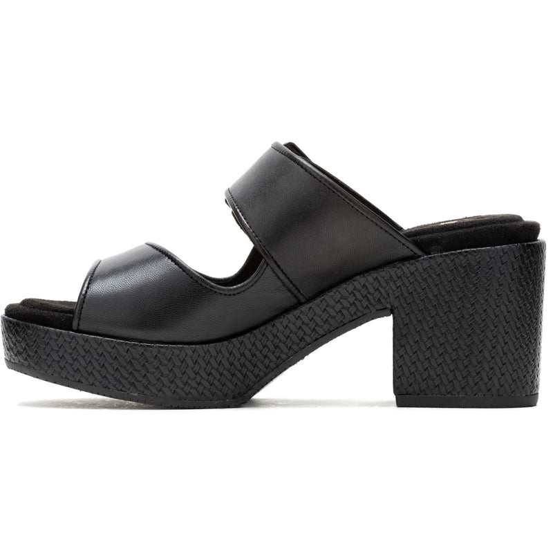 Hush Puppies Poppy Leather Women's Black Sandals