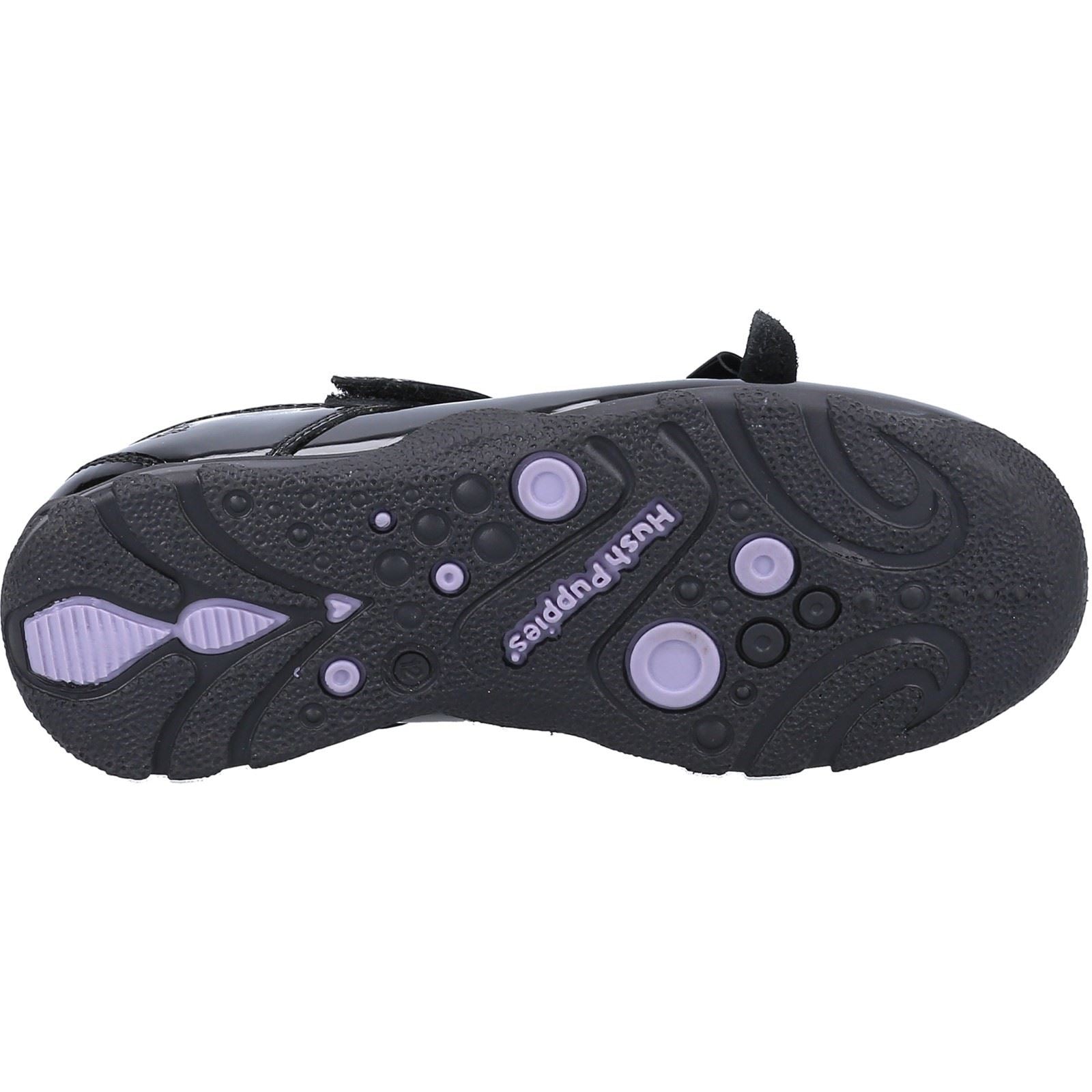Hush Puppies Carrie Youth Girl's Black Leather Shoes
