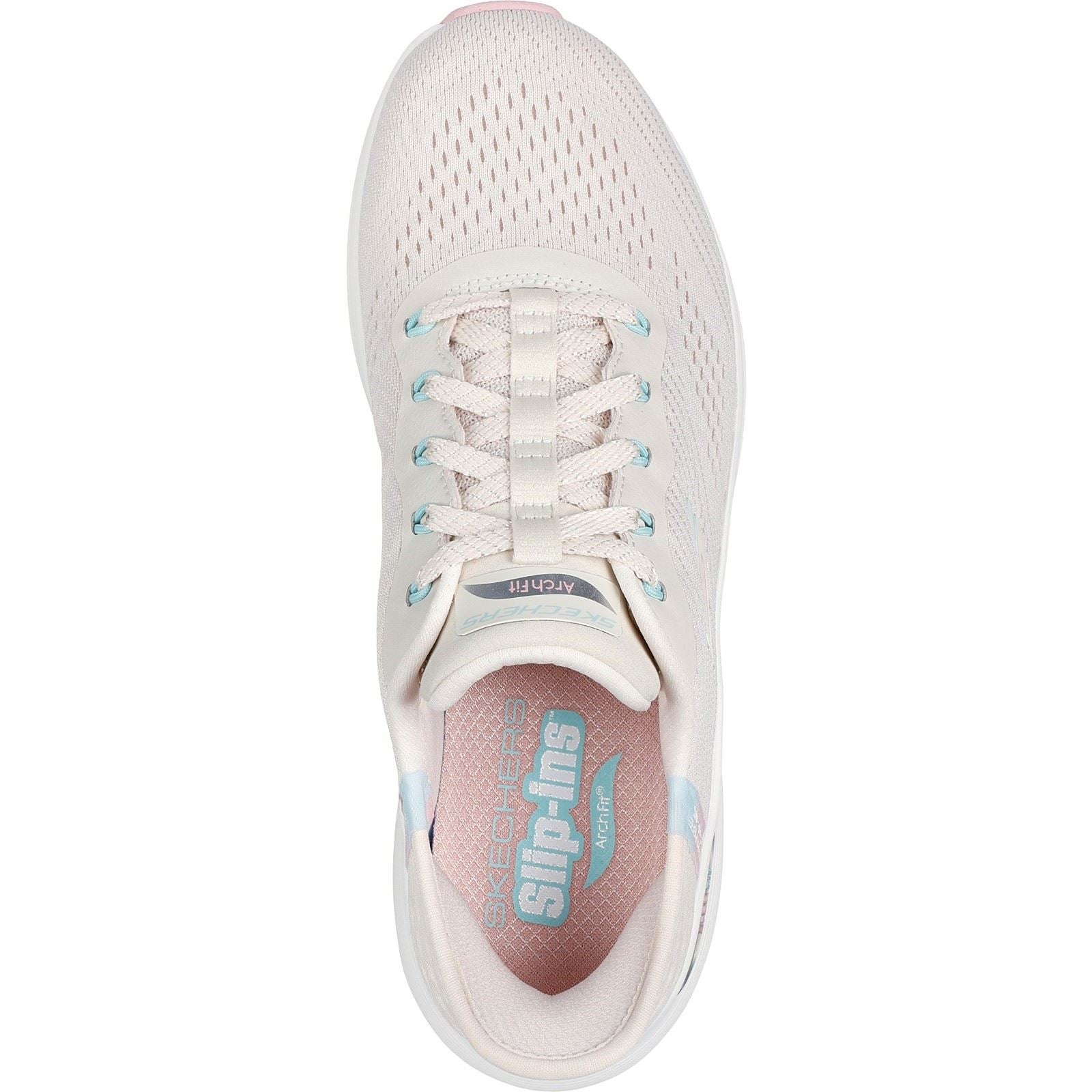 Skechers Arch Fit 2.0 - Easy Chic Textile Women's Natural/Pink Trainers