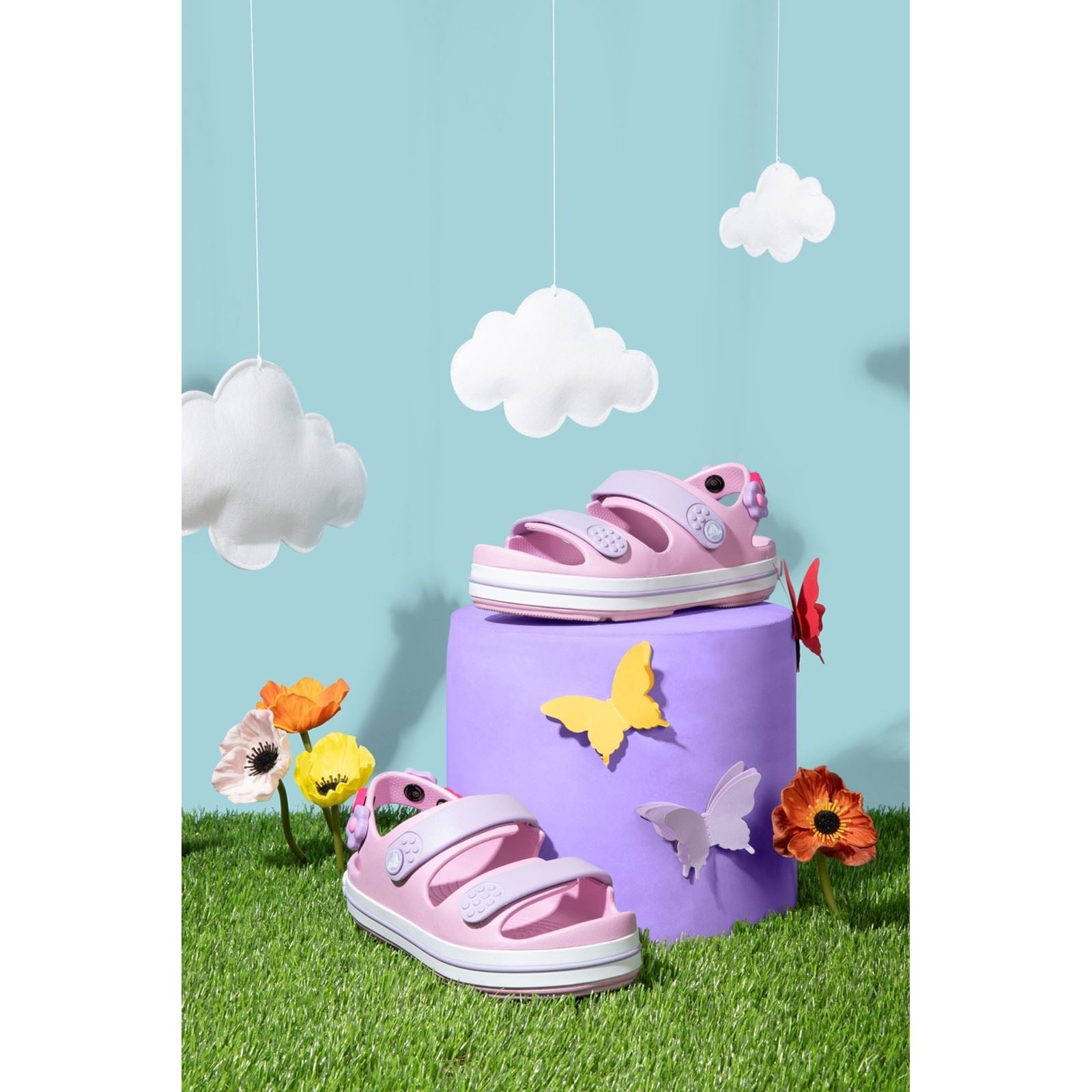 Crocs Kids Crocband Play Synthetic Ballerina/Lavender Sandals