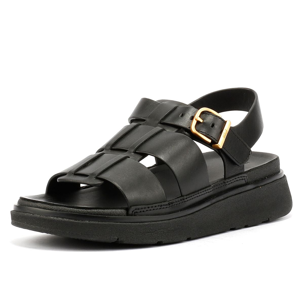 FitFlop GEN-FF Fisherman Leather Women's Black Sandals