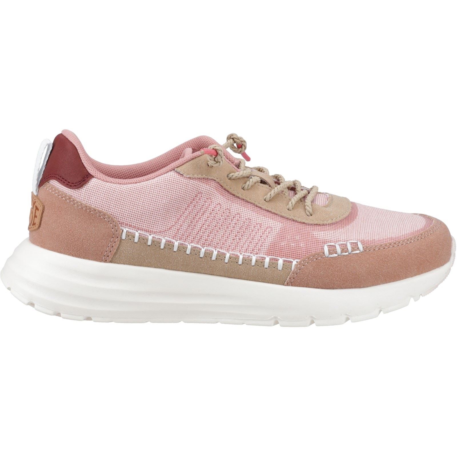 HEYDUDE Sirocco Alta Boho Synthetic Blend Women's Rose Pink Trainers