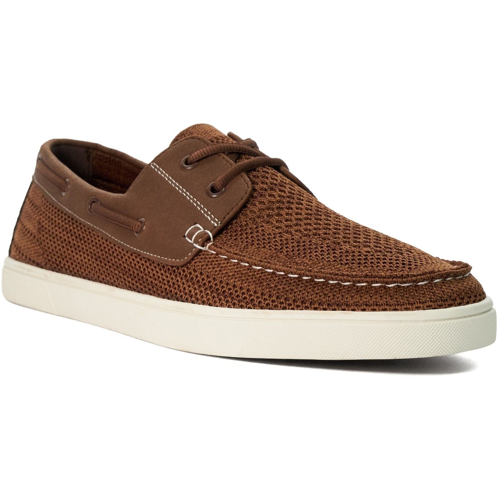 Dune Blaizerss Fabric Men's Tan Boat Shoes
